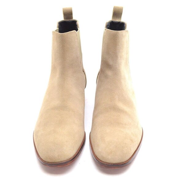 Men Hugo Boss Lisbon Beige Rock Star Chelsea Boots 9 M - Picture 3 of 8